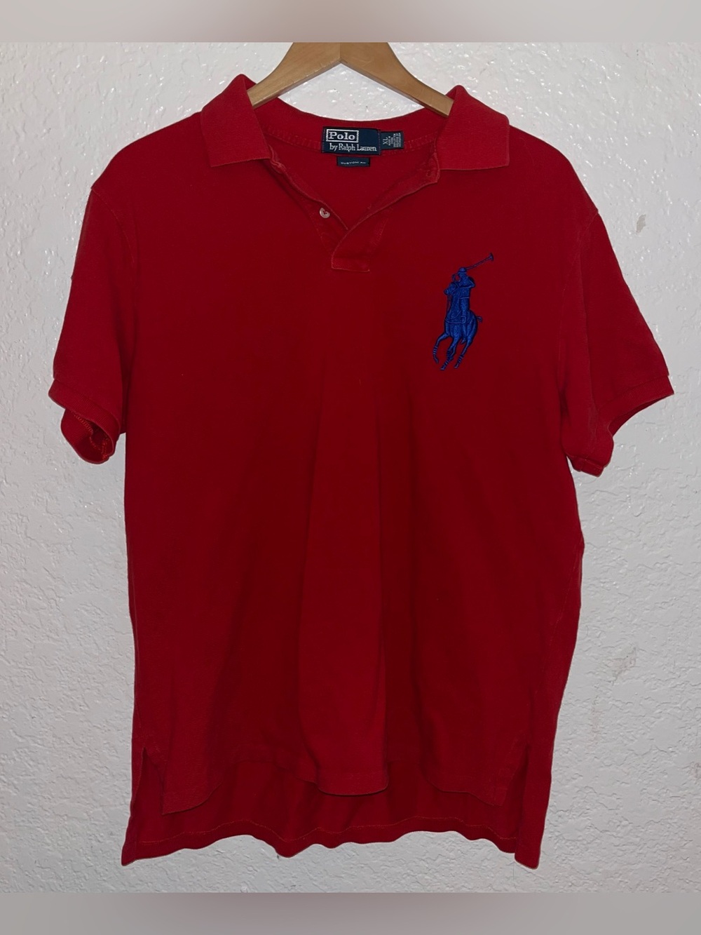 Polo Ralph Lauren Custom Fit Big Pony Polo Logo Shirt Red Men’s Sz XL
